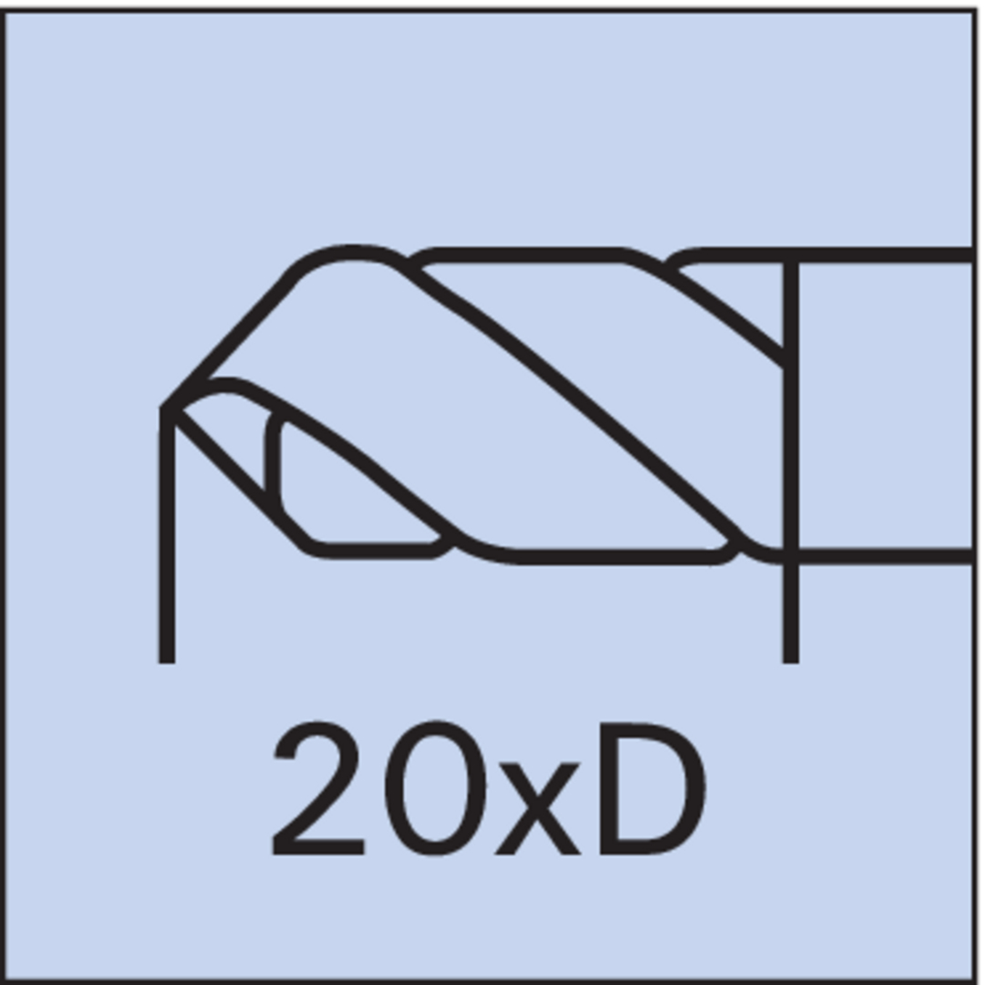 FORMAT GT VHM-Spiralbohrer HA, SUPRA 20xD IK 12,0mm