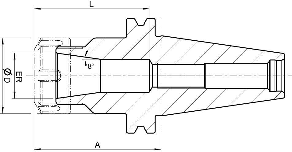 FORMAT GT Spannzangenfutter DIN69871 AD SK50-ER16