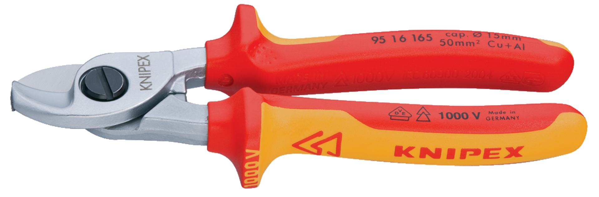 KNIPEX 95 16 160 StepCut Kabelschere isoliert Mehrko. VDE verchr. 160 mm