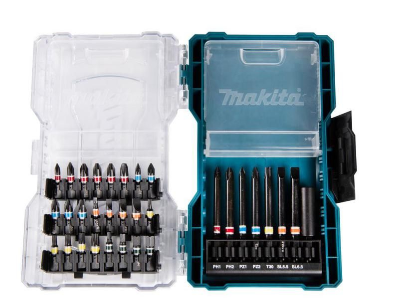 MAKITA Bit-Set 32teilig, PH, PZ, Torx, Schlitz, Sechskant, 50/75 mm, Bithalter