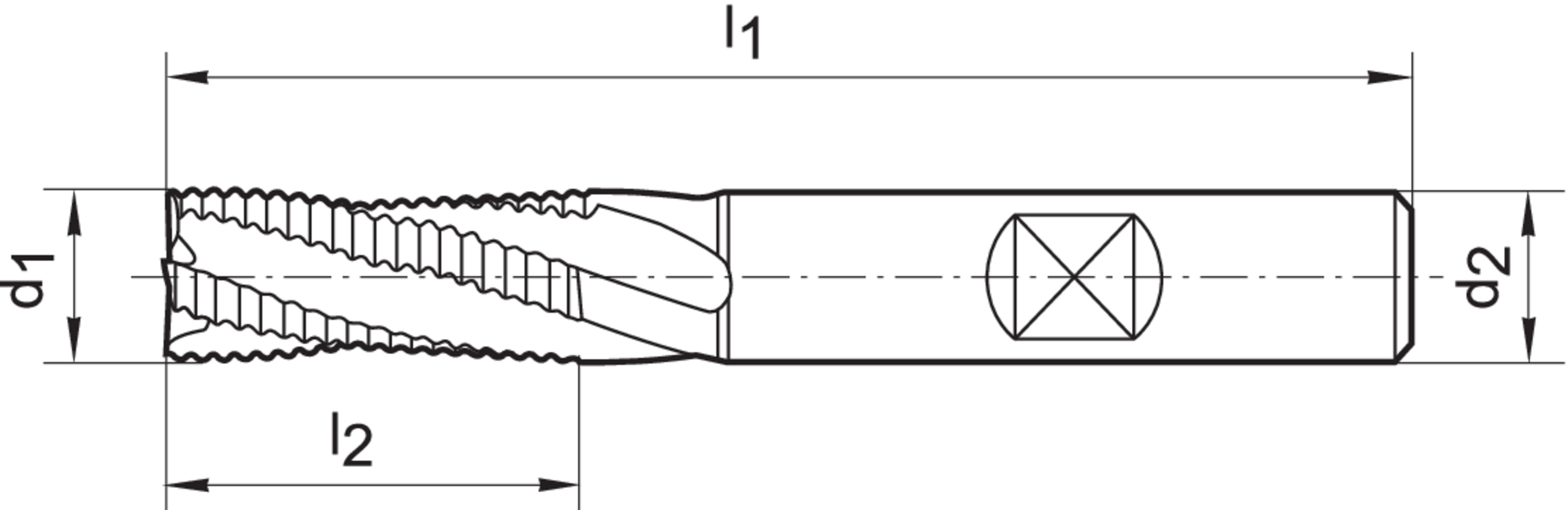 FORMAT Schruppfräser DIN6527L VHM TiAlN2 20,0 mm Z 4 HR