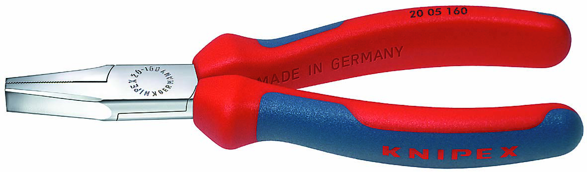 KNIPEX 20 05 160 Flachzange mit Mehrko.-Hülle verchromt 160 mm