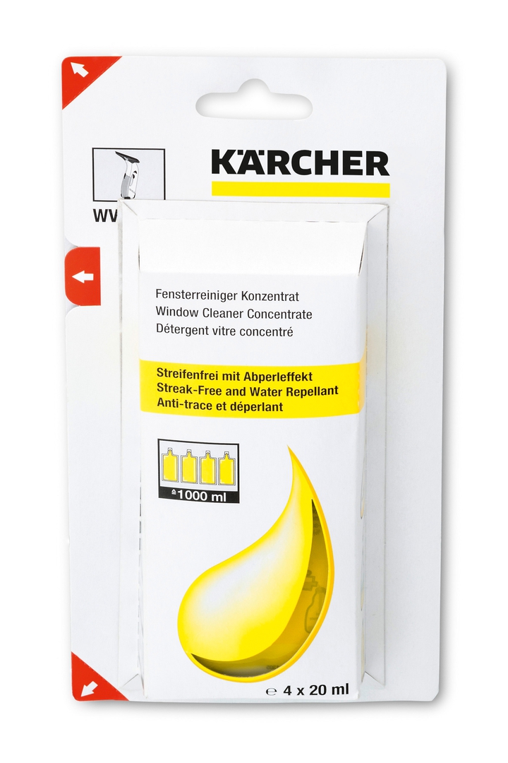 KÄRCHER Reinigungsmittel RM 503, Fensterreiniger-Konzen., 4x20 ml