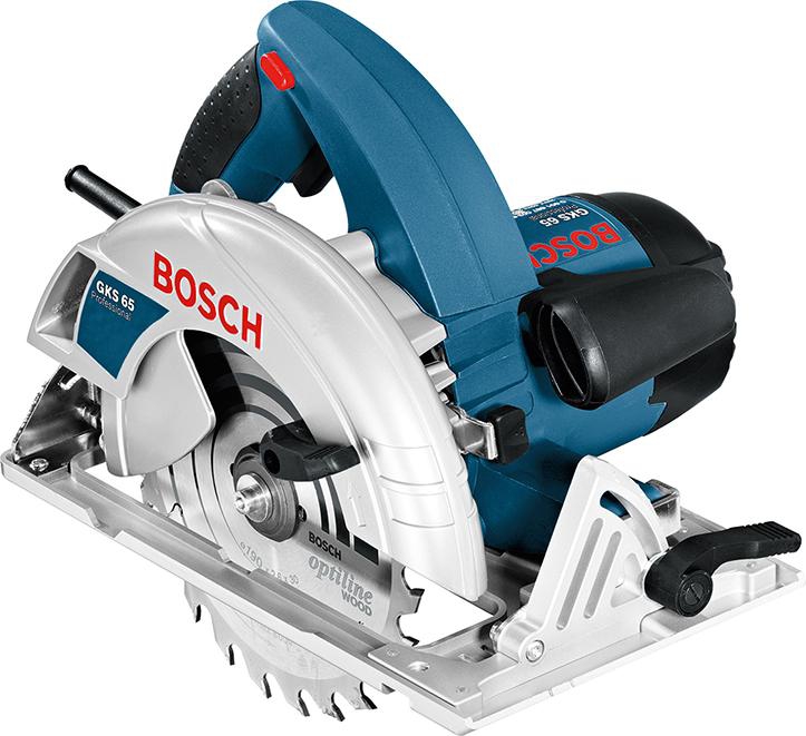 BOSCH Handkreissäge in L-BOXX GKS 65 GCE inkl. FSN 1400, Anschlag