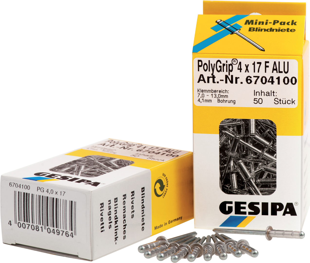 GESIPA Mini-Pack PolyGrip Alu/Stahl 4,8x17