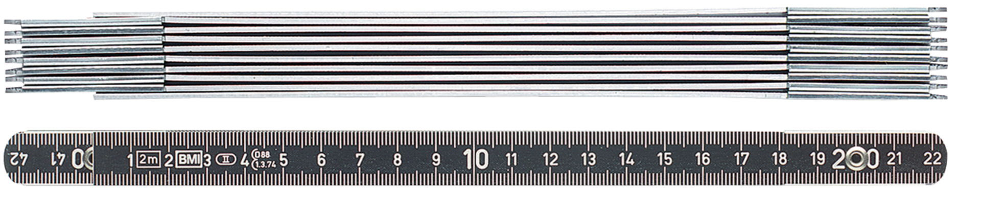 BMI Leichtmetall-Gliedermaßstab 2mx14mm