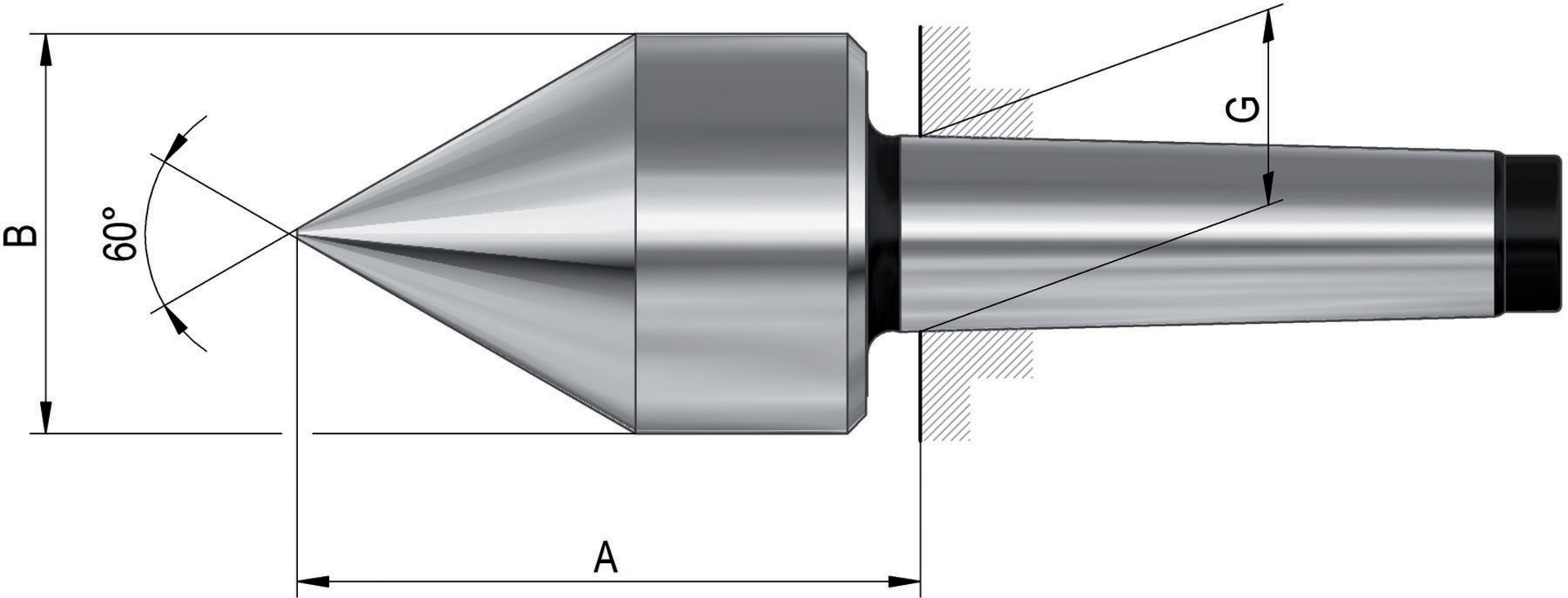 RÖHM Zentrierkegel mitlaufend 627 Gr. 275 MK 5