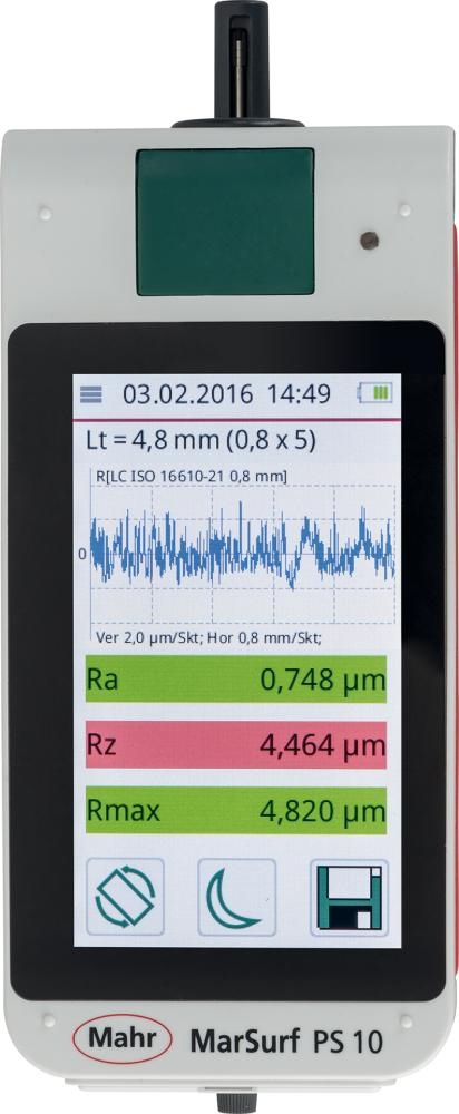 MAHR Mobiles Rauheitsmessgerät MarSurf PS10, IP40 RS232 USB