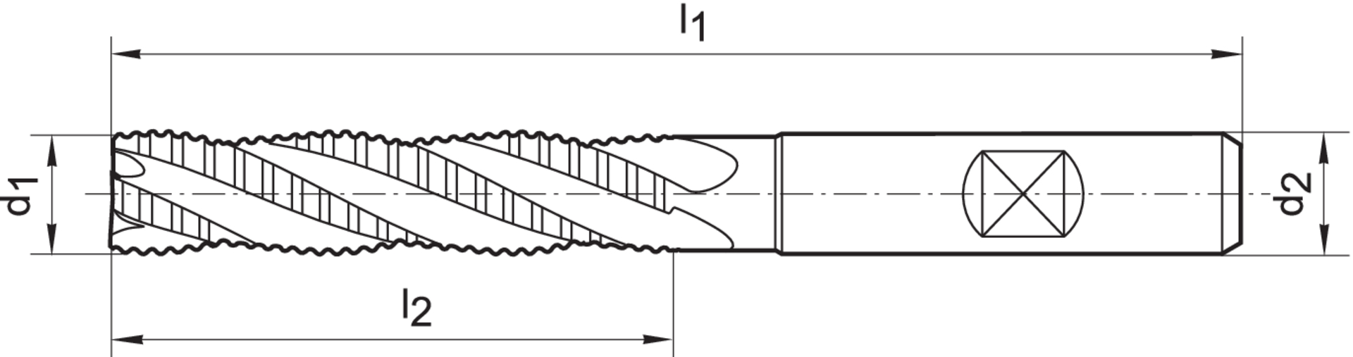 FORMAT Schruppfräser DIN844 L HSSE NR 20,0 mm