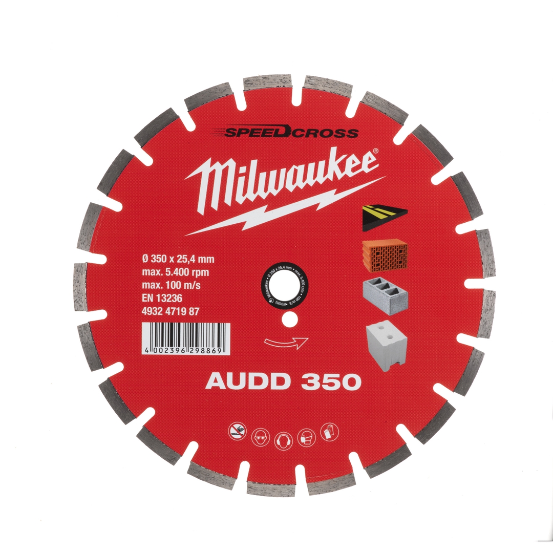 MILWAUKEE Speedcross Diamanttrennscheibe AUDD 350mm für abrasive Materialien