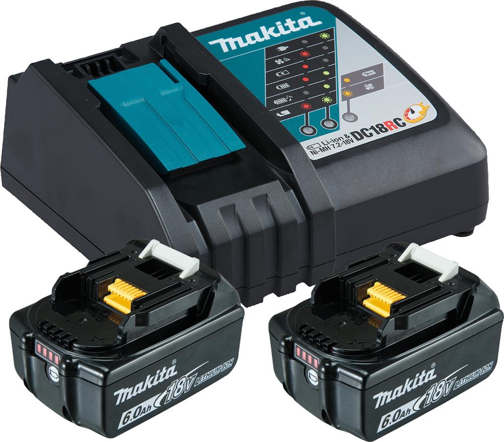 MAKITA Power Source Kit 2 x Akku 18V/6,0 Ah, DC18RC