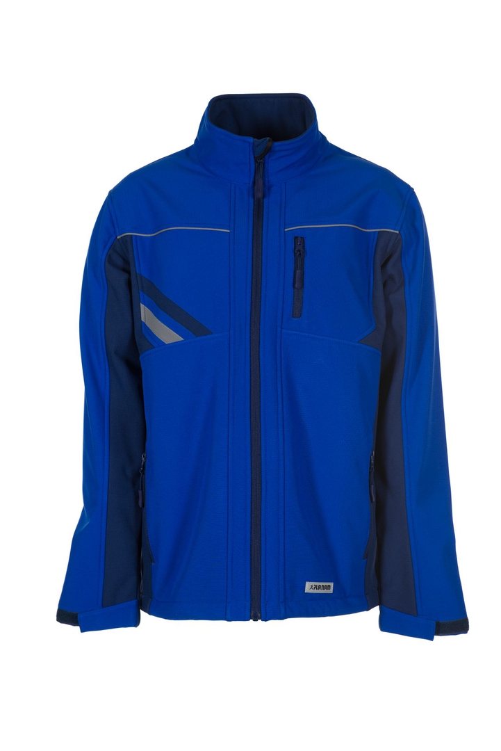 PLANAM Softshelljacke Highline Nr. 2380 Kornblau-Marine-Zink Gr. S