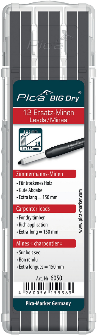 Ersatzminenset Zimmermann Minen Graphit 2H     Pica