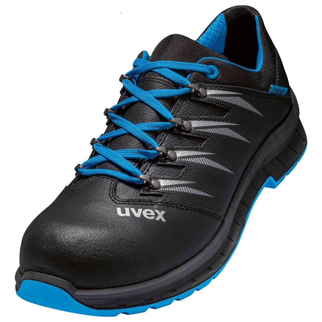 UVEX 2 trend Sicherheits-Halbschuh Gr. 52 W12 S2 ESD SR schwarz/blau 6934.9