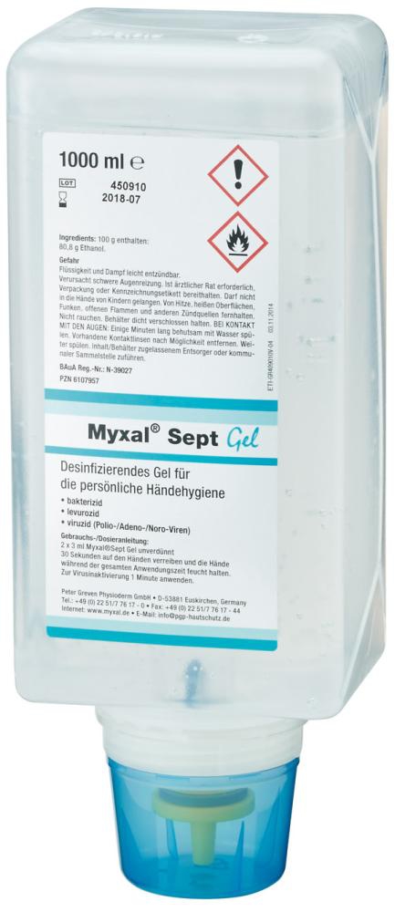 MYXAL SEPT Gel Händedesinfektion 1.000 ml Varioflasche