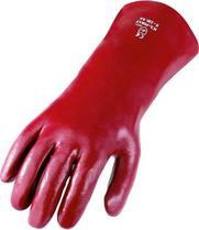 PVC-Handschuh, vollbeschichtet, Kat.III rotbraun, 35 cm, Gr. 10,5, chemikalienb.