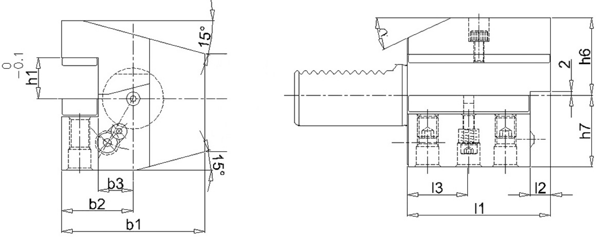 VDI Axial Werkzeugh. Li. C4 50x32mm Überk.