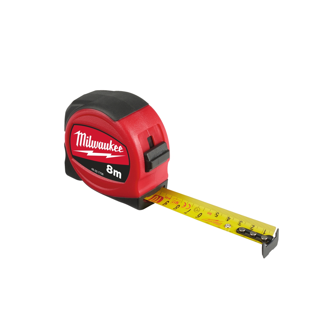 MILWAUKEE Slim-Bandmaß 25 mm breites Band 8 m, nicht-magnetisch