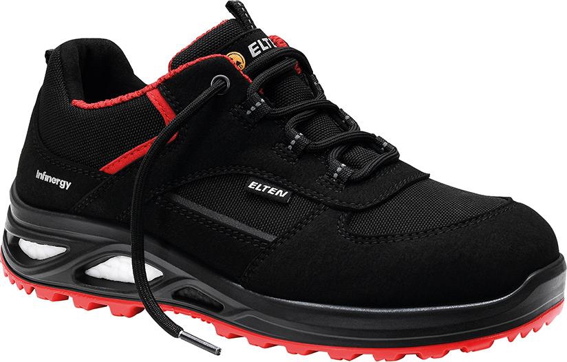 ELTEN Damen-Sicherheitshalbschuh 742531 Gr. 42 HANNAH black-red Low S3 ESD