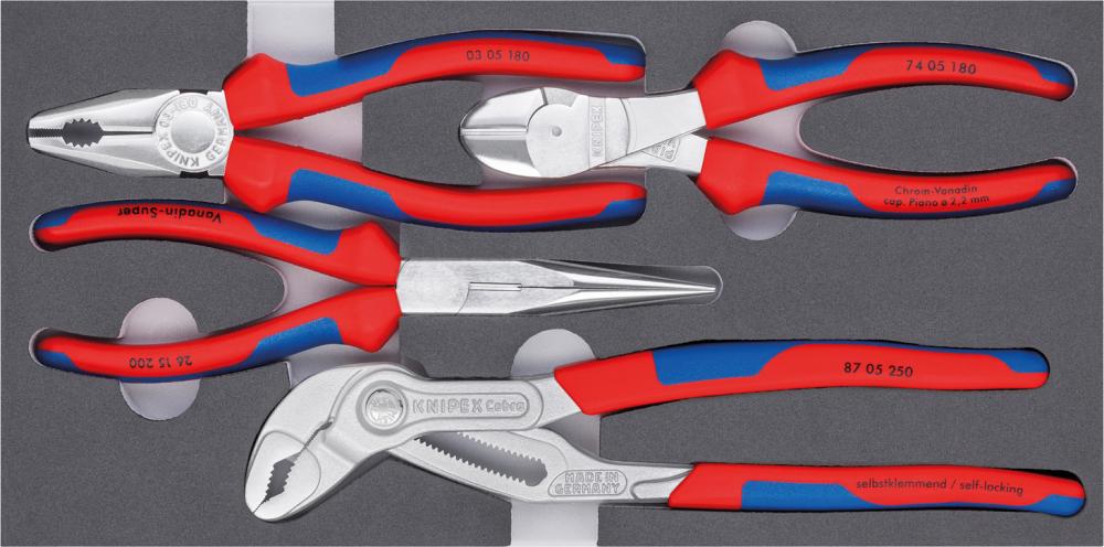 KNIPEX 00 20 01 V17 Zangen-Set in Schaumstoffeinlage