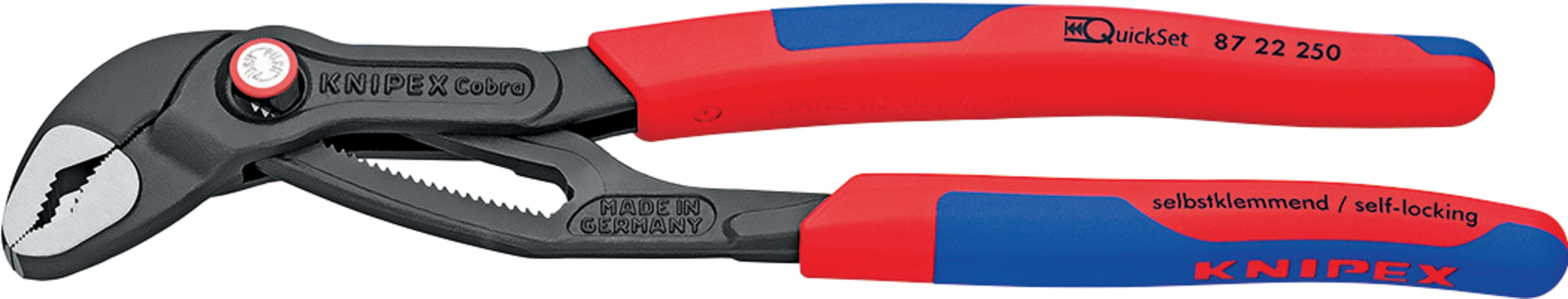 KNIPEX 87 22 250 Cobra QuickSet Hightech-Wasserpumpenzange 250 mm