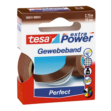 tesa Gewebeband extra Power Perfect 56341-00034 19mmx2,75m braun