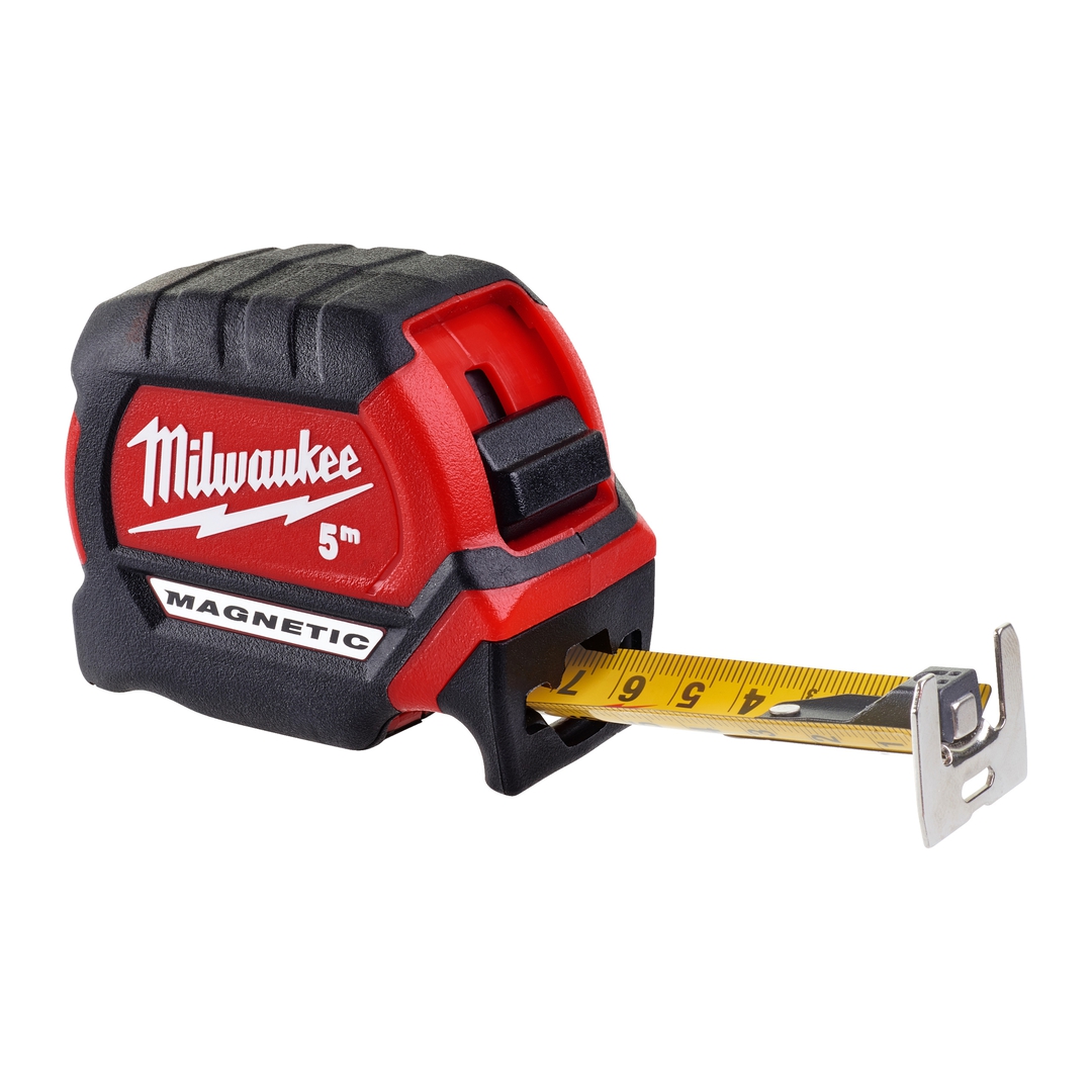 MILWAUKEE Premium-Bandmaß 5 m magnetisch, 27 mm breites Band