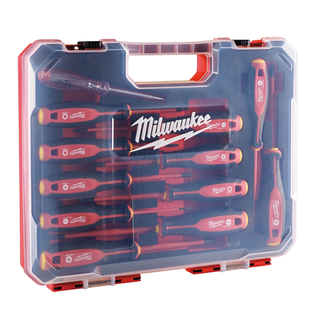 MILWAUKEE Schraubendreher Tri-Lobe Set PH/PZ/SL/T/Spannungsprüfer, VDE geprüft