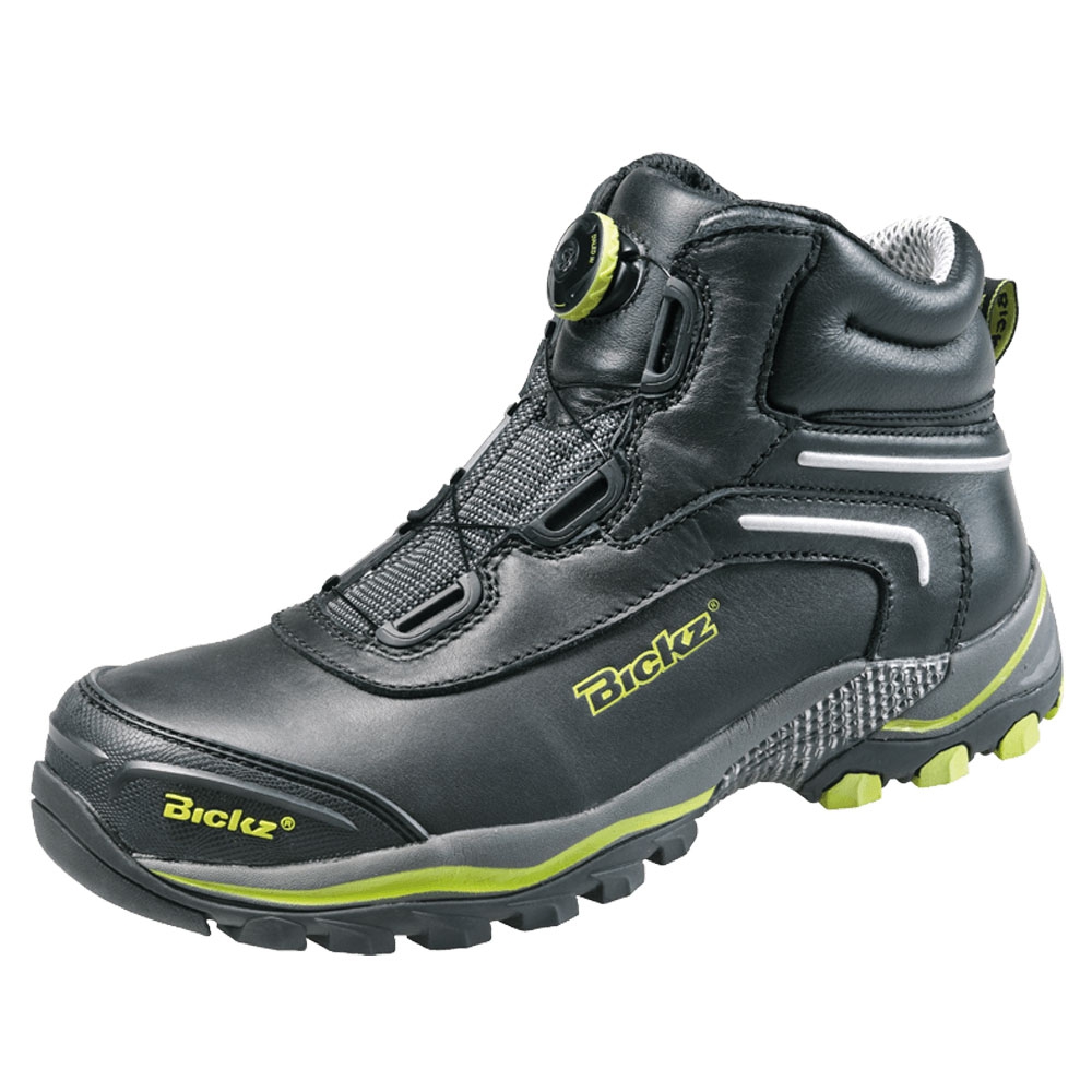 BATA S3 Schnürstiefel Bickz 305 BOA anthrazit/schwarz/gelb, Gr. 38