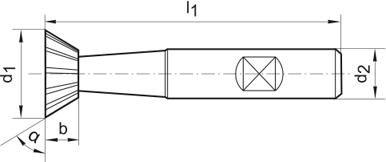 FORMAT Winkelfräser DIN1833 C HSSE 45 Grad 40 mm