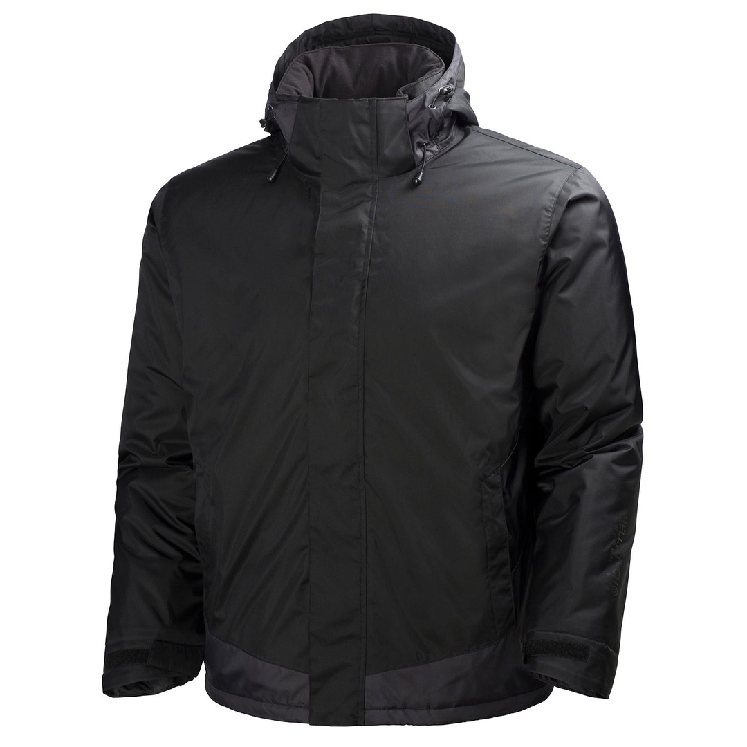 HELLY HANSEN Shelljacke LEKNES gefüttert wasserdicht, schwarz/grau Gr. S