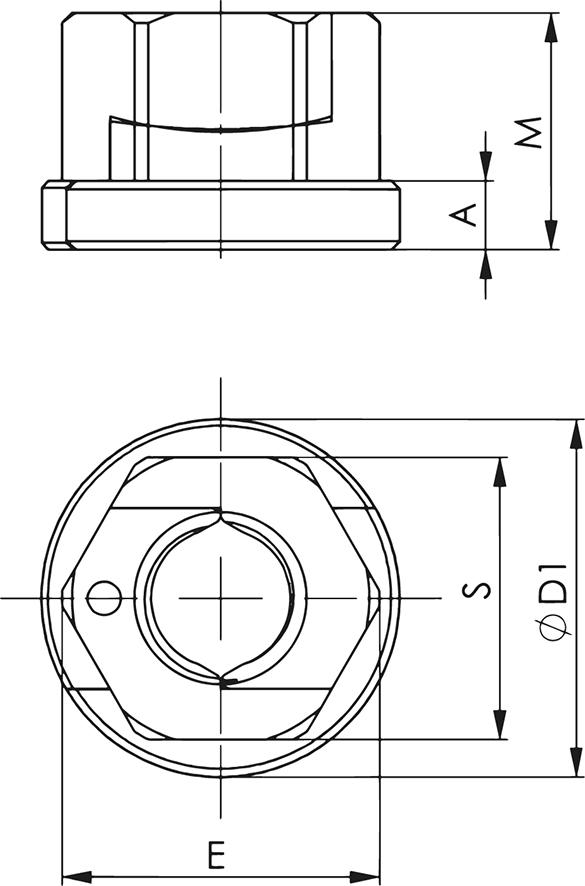 AMF- TWINNUT- Mutter- 6333SB-M10