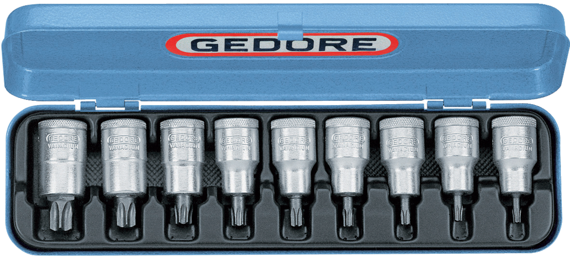 GEDORE Schraubendreher-Satz 1/2" 9tlg TORX T20-60, ITX 19 PM, 6158970