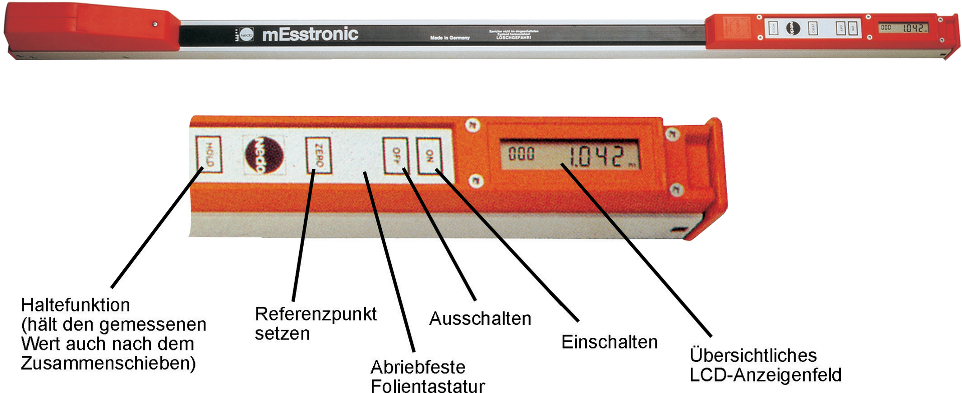 Digital-Messstab 0,70-3,0 m Nedo