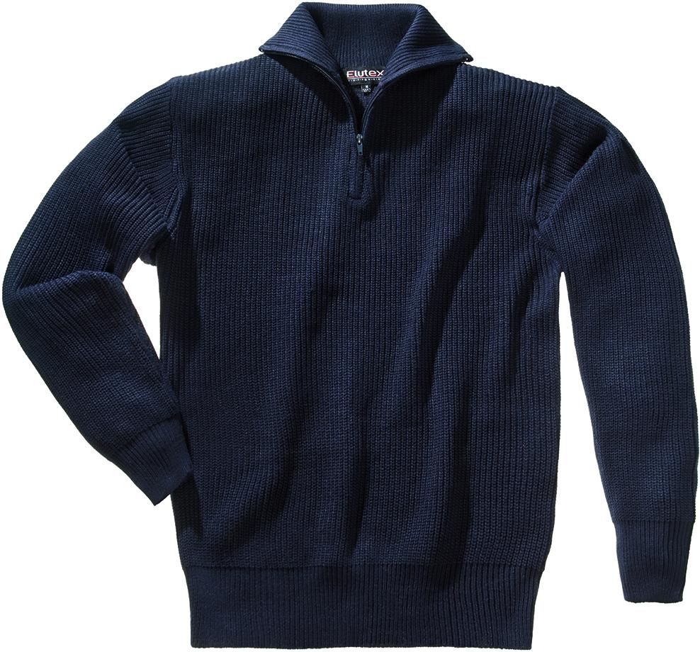 TROYER - PULLOVER Blau mit RV Gr. 2XL