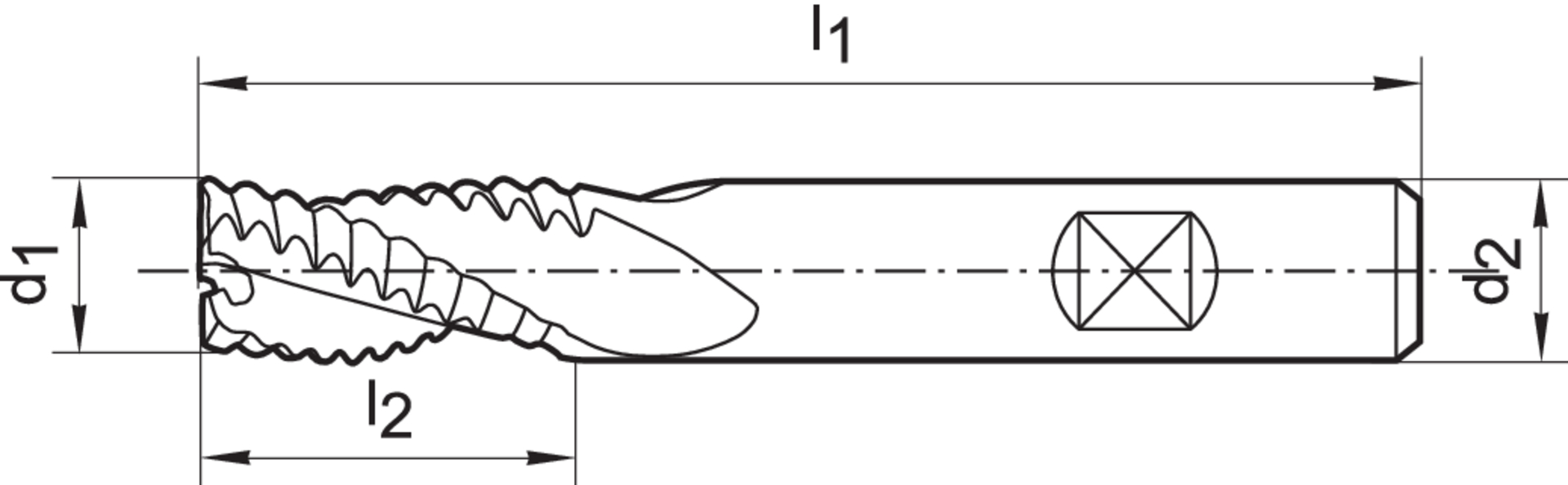 FORMAT Dreischneiderfräser WN VHM 20,0 mm WR Z 4