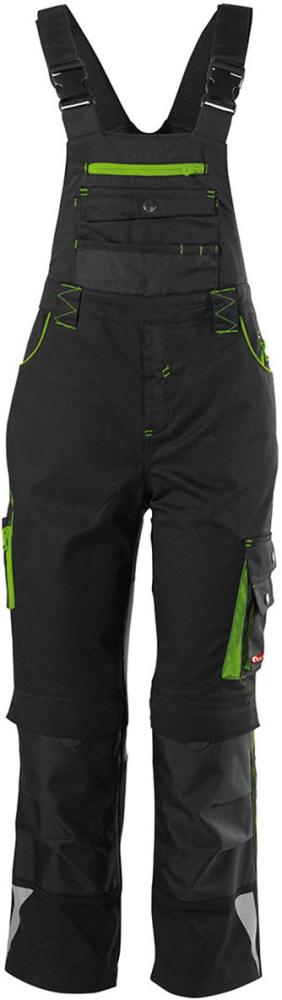 FORTIS Kids Latzhose 24 schwarz/lime, Gr. 110-116