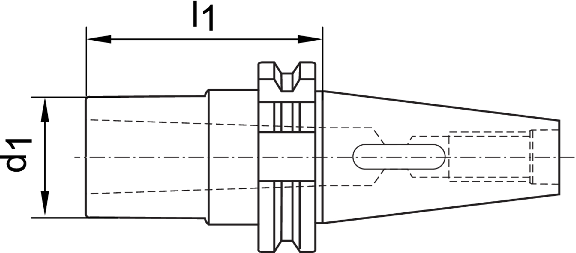 FORTIS Einsatzhülse DIN69871 A Form D