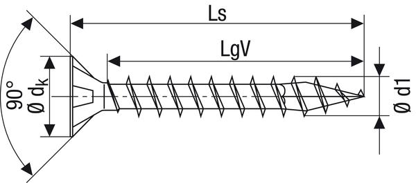 SPAX Senkmultikopf PZ2 YELLOX Vollgewinde, 3,5x45mm, 200St