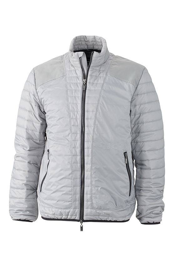 JN Ladies Lightweight Jacket JN1111 100%PES, silver/black, Größe S