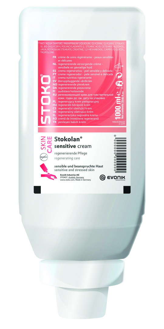 STOKOLAN Sensitive Pure Hautpflegecreme 1000 ml Softflasche, unparfümiert