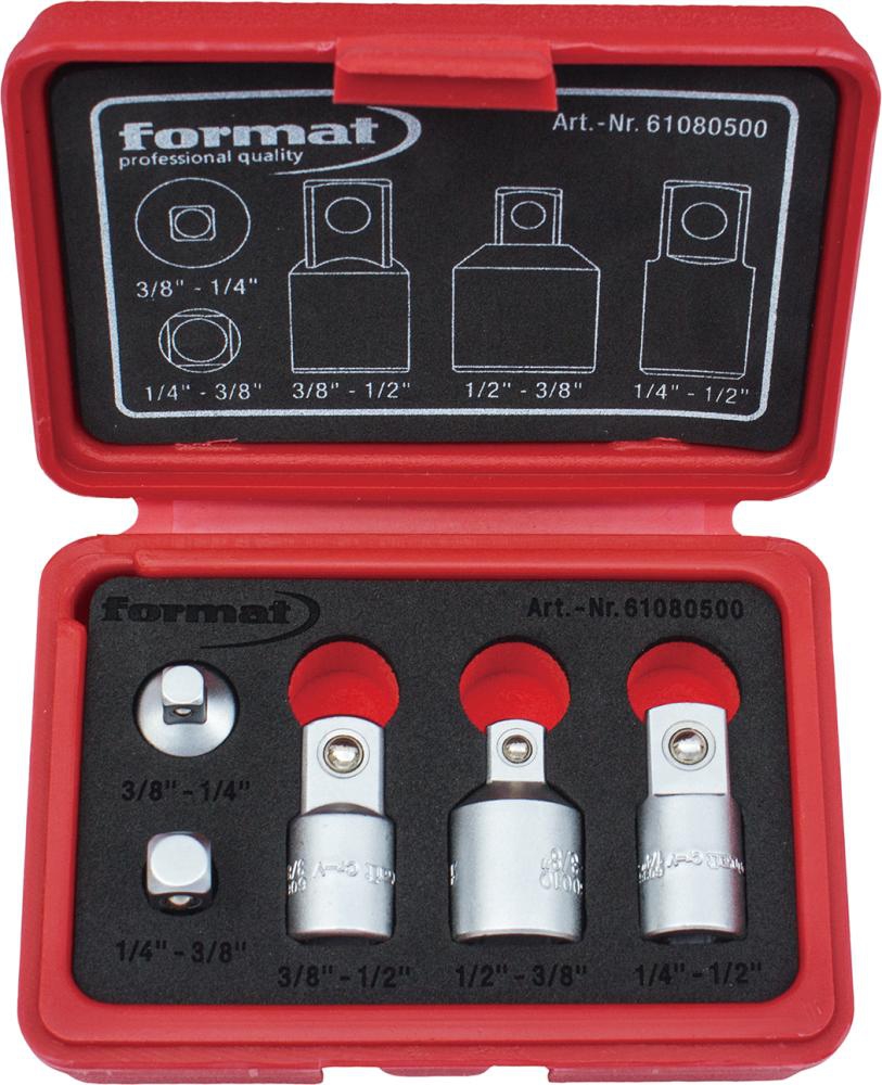 FORMAT Vergrößerungsstück-/ Reduzierstück-Satz 1/4" - 1/2" 5-teilig