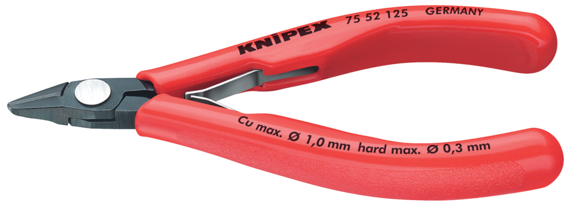 KNIPEX 75 52 125 Elektronik- Seitenschneider KST-Hüllen brün. 125 mm