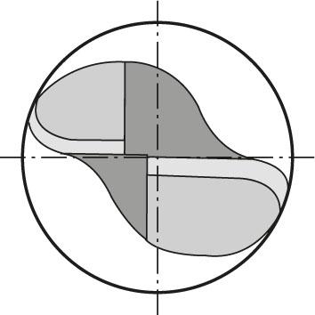 FORTIS VHM Radiusfräser D6527K 30G 3,0 mm Z2 HB AlTiN+