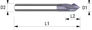 WEMAG VHM-Gravierfr. TiAlN UNI 60° 4,00 D2=4HA L2=3,5 L1=40 Z=1