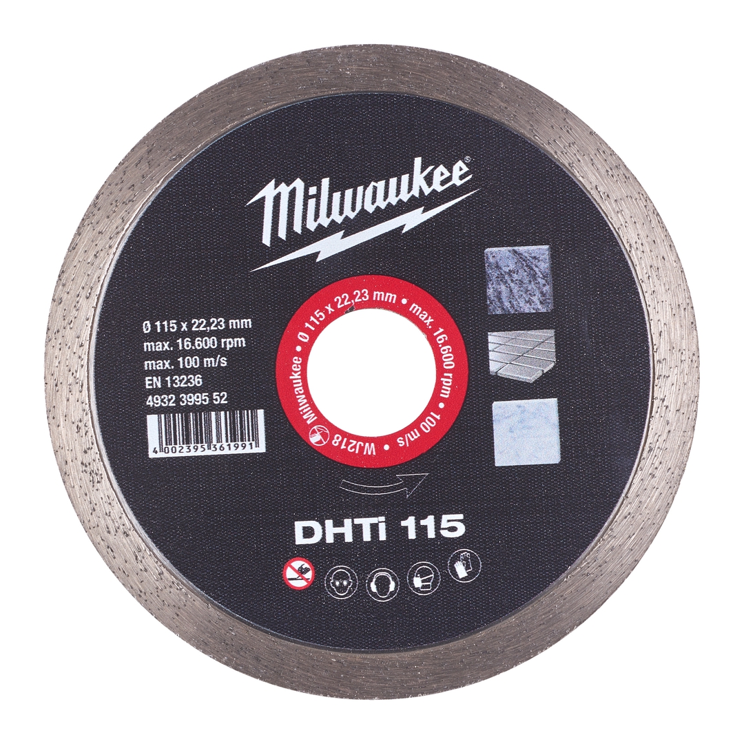 MILWAUKEE Diamanttrennscheibe DHTi 115 mm Keramik, Naturstein, geschlossen