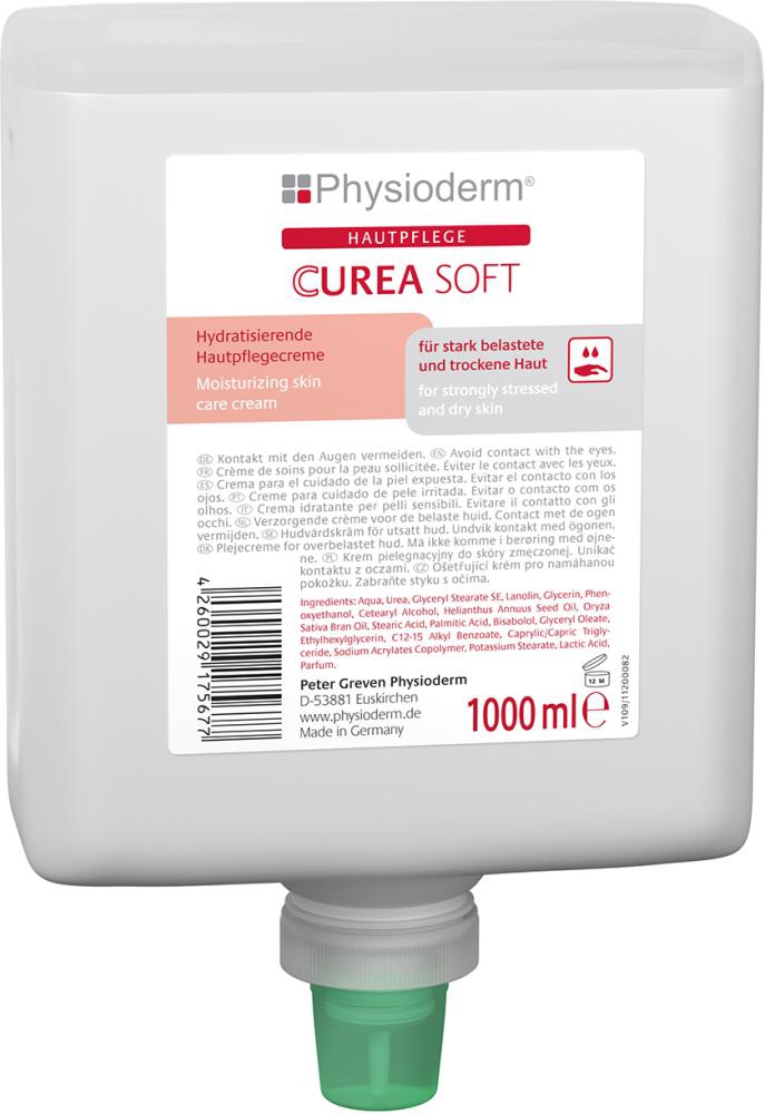 PHYSIODERM Hautpflegecreme CUrea soft 1.000 ml Neptuneflasche