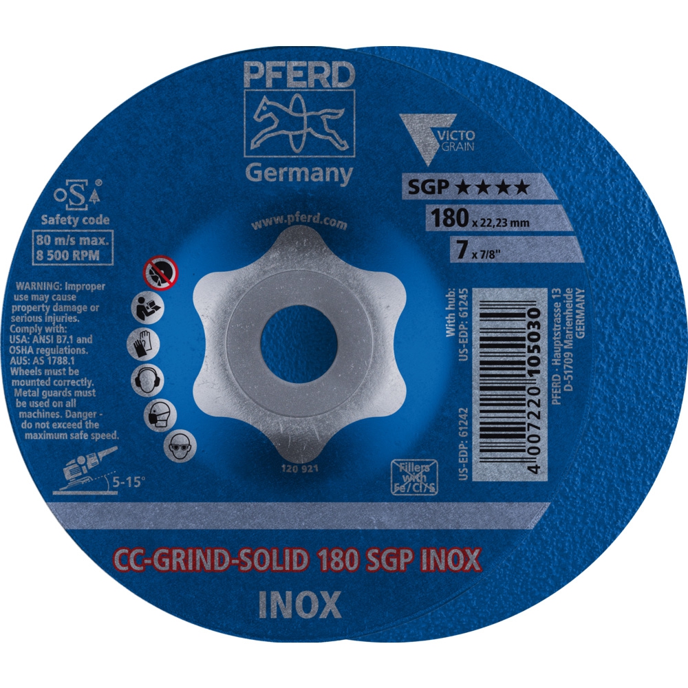 PFERD Schleifscheibe CC-Grind-Solid SGP INOX  180mm