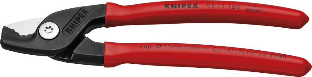 KNIPEX 95 11 160 StepCut Kabelschere brüniert 160 mm