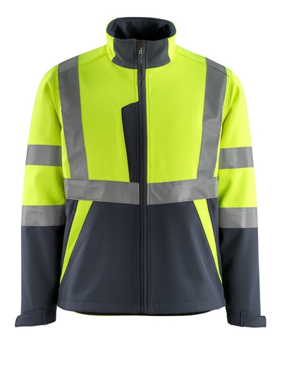 MASCOT Kiama, Soft Shell Jacke 15902-253 hi-vis gelb/schwarzblau, Gr. M